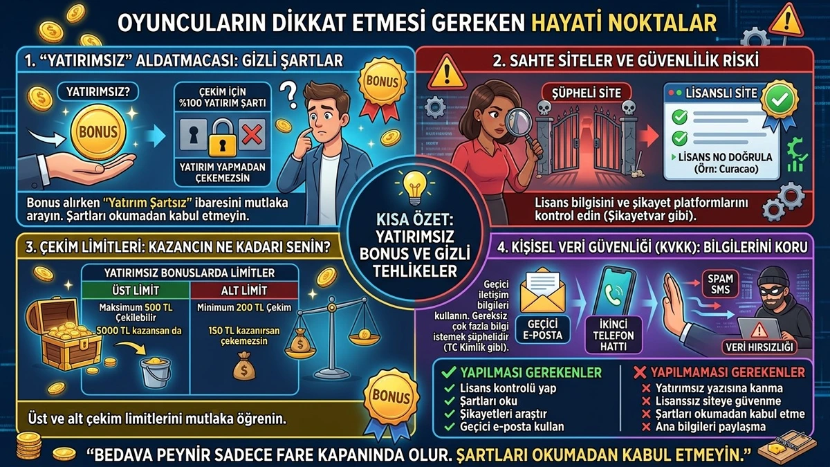 yatırımsız bonus kullanırken dikkat edilmesi gereken kurallar